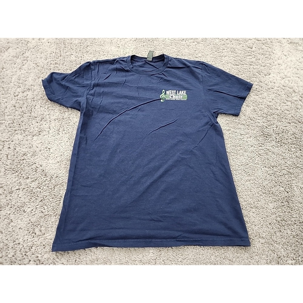West Lake Choir T Shirt Mens M "Sing Loud Sing Proud" Gildan Softstyle Blue